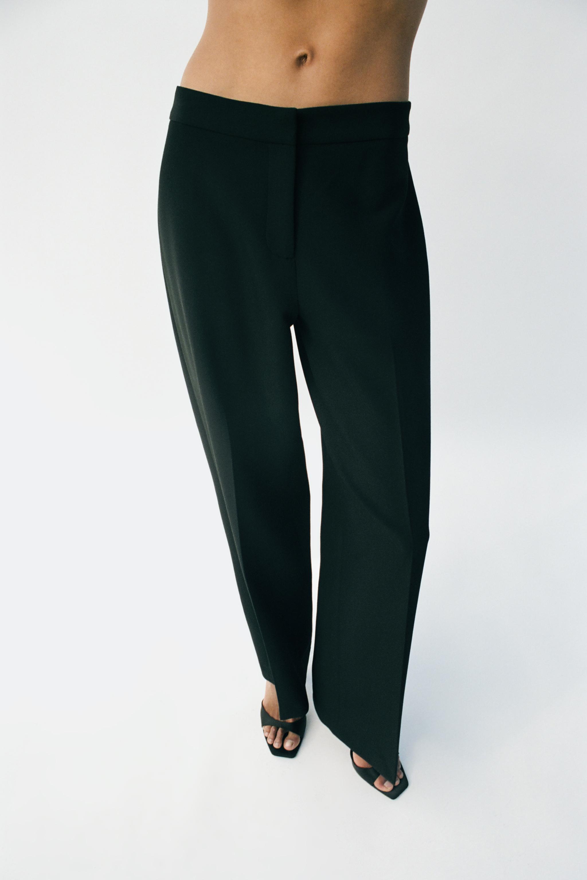 HIGH-WAISTED STRAIGHT LEG PANTS